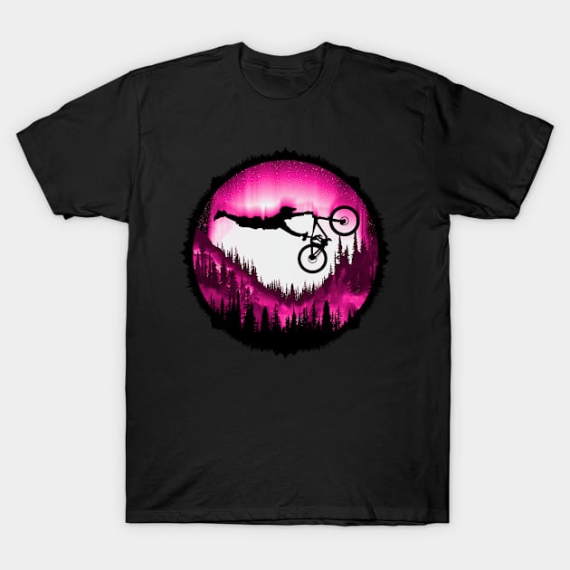 MTB Purple Art T-Shirt by OneRedFox